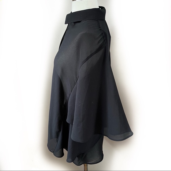 3 / $25 Splash black sheer dolman sleeve blouse size 12 - Picture 2 of 4